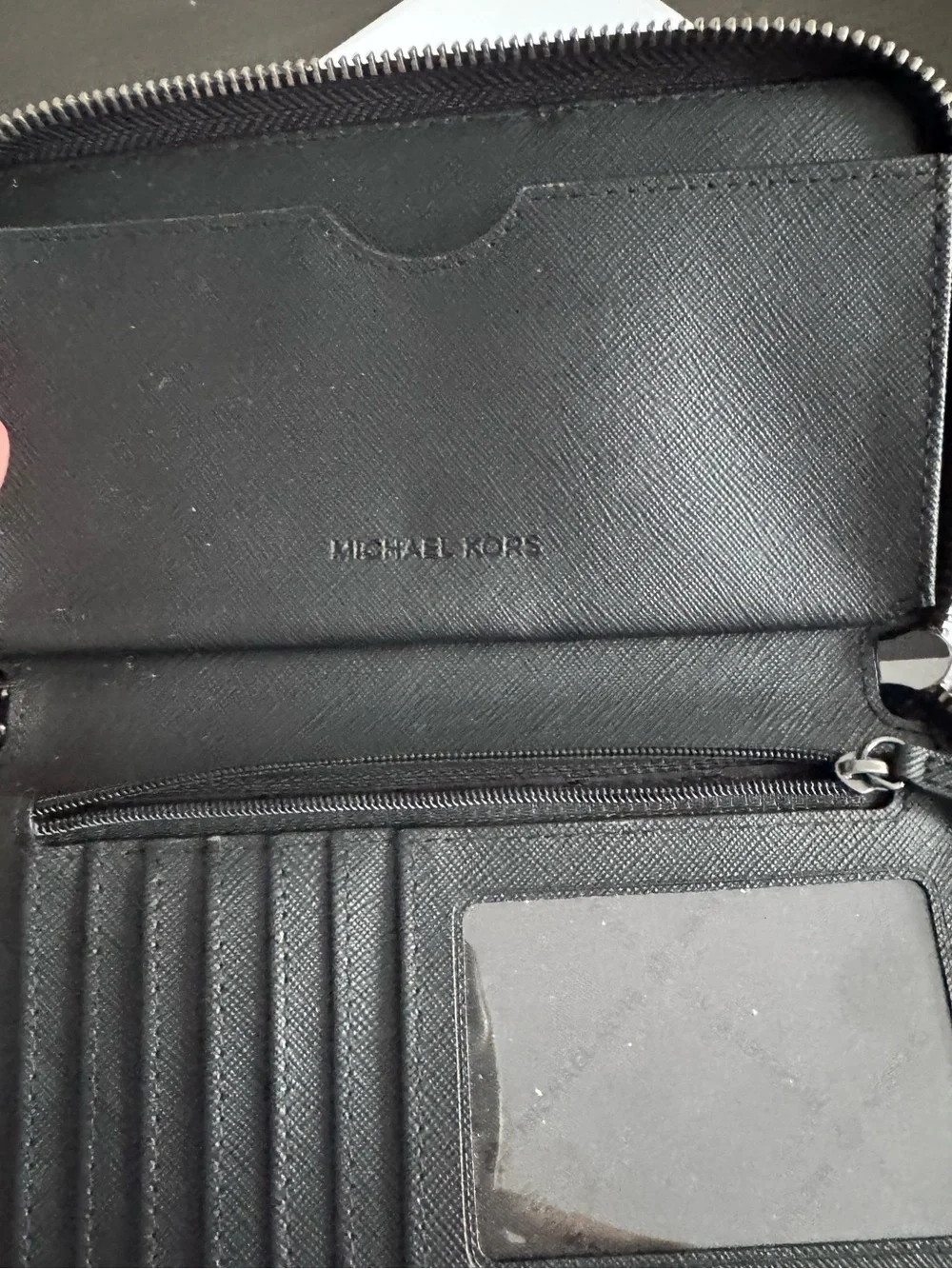 Michael Kors Black Studded Wristlet Card Holder